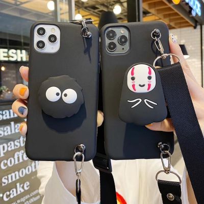 3D Cartoon Cute Funny faceless man Doll Strap ring Soft silicon case for iphone 13 Pro 12 7 8 plus 11 Pro MAX X XS 14 3D Cover