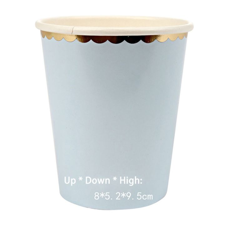 high-end-cups-ข้นทิ้งบนโต๊ะอาหารชุดมิ้นท์สีฟ้า-bronzing-กรอบแผ่นกระดาษฟางถ้วยเด็กอาบน้ำวันเกิดตกแต่งพรรคซัพพลาย