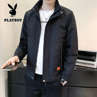 PLAYBOY ใหม่น้ำหนักเบาแจ็คเก็ตลำลองผู้ชายแจ็คเก็ตบางผู้ชายแจ็คเก็ตโพลีเอสเตอร์บวกขนาดเสื้อ M-5XL