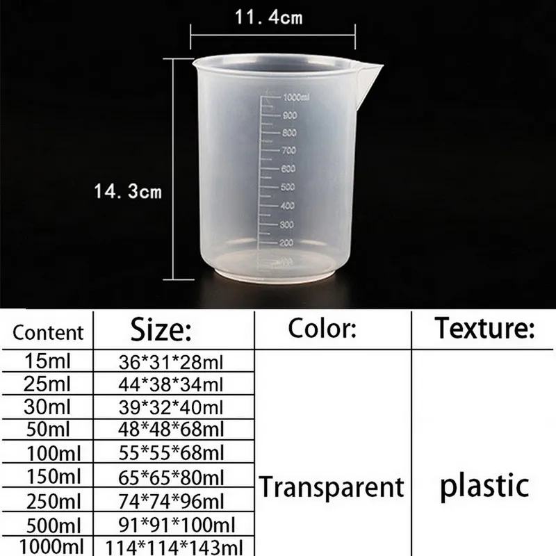 Transparent Plastic Graduated Measuring Cup