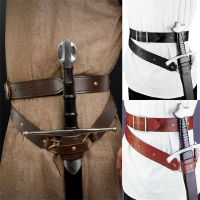 Medieval Costume Steampunk Accessories for Men Adjustable Buckle Strap Holder Belt Viking Pirate Knight Cosplay PU Leather