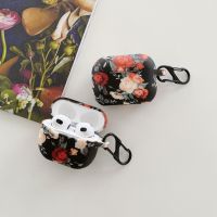 Rose print Earphone Case For AirPods Pro Soft Silicone Fashion wireless headphone Case For Apple AirPods 1 3 Pro 2 Cover scenic Wireless Earbud Cases