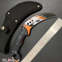 K31 Karambit Knife (รุ่นใหญ่) มีดพก มีดคารัมบิต มีดเดินป่า มีดใบตาย มีดควง (ใบคมและแหลม) สีส้ม