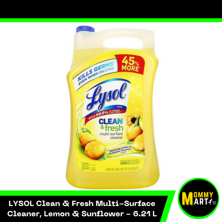 LYSOL Clean & Fresh MultiSurface Cleaner, Lemon & Sunflower 1 GAL (6