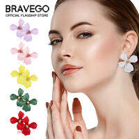 Bravego 1คู่แฟชั่นสำหรับผู้หญิงต่างหูดอกไม้ Elegant Ear Studs เครื่องประดับ