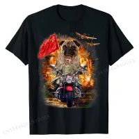 Pug Dog Ride Motorcycle Union Joseph Stalin Tshirt Fashionable Men T Shirts Simple Style Tees Cotton Normal