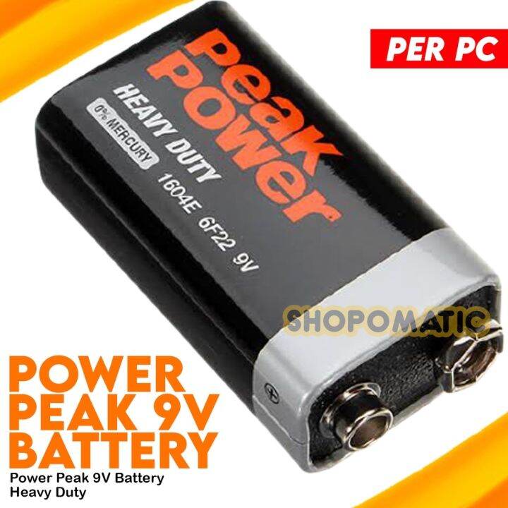 Original 9V battery PEAK POWER 9 VOLTS 9 VOLT Lazada PH