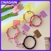 CNAGAIN Tulip แหวนแขวนโทรศัพท์มือถือแบบดั้งเดิม,แหวนนุ่มทรงกลมเคสโทรศัพท์มือถือสายรัดข้อมือเชือกคล้องมือสายชาร์จมือถือซิลิโคนป้องกันการตกหล่นสายคล้องรอบอุปกรณ์เสริม