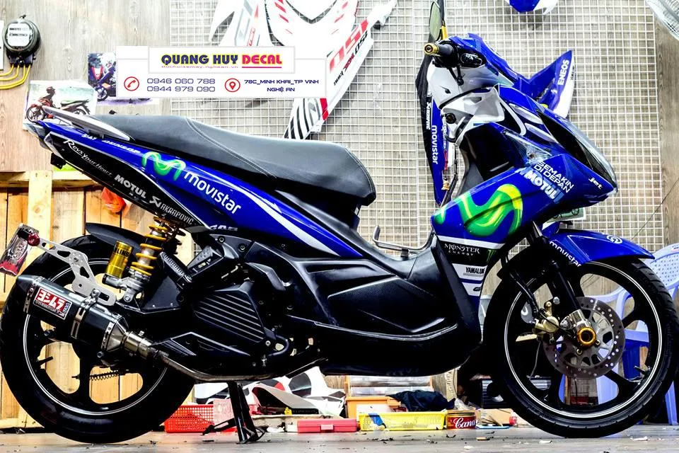 Xe côn tay Yamaha 125ZR có thêm bản giới hạn Movistar