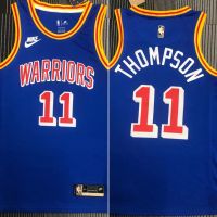 เสื้อคุณภาพสูง Boutique 2021-22 Nba Basketball Mens Jersey Golden State Warriors 11 Klay Thompson 75Th Anniversary Classic Jerseys Blue