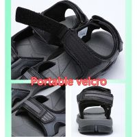 Ready Stock! Casual Beach leather Sport Sandal Men outdoor waterproof Hiking sandals Velcro Casual sandals Wading outdoor sandals