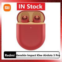 Genshin Impact Klee หูฟังหูฟังบลูทูธ Redmi Airdots 3 Pro ของแท้จาก J28หูฟังเกมพร้อมไมโครโฟนการหน่วงเวลาต่ำ