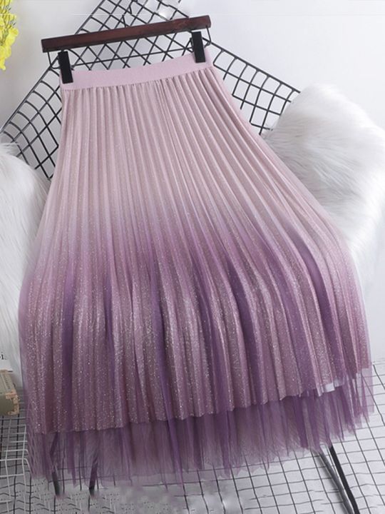 cc-qooth-gradient-color-mesh-length-pleated-skirt-waist-a-line-qt1785