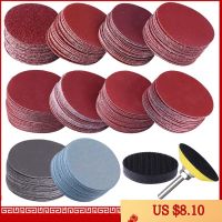 200Pcs 50mm 2 Inch Sander Disc Sanding Discs 80 3000 Grit Paper with 1Inch Abrasive Polish Pad Plate 1/4 Inch Shank for Rotary
