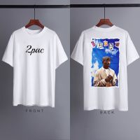 2023 New2PAC ทูแพ็ควินเทจแรงบันดาลใจหลวมเสื้อผ้าเสื้อยืดสำหรับผู้ชาย O Versize เกาหลีชี้แจง Tee เสื้อ