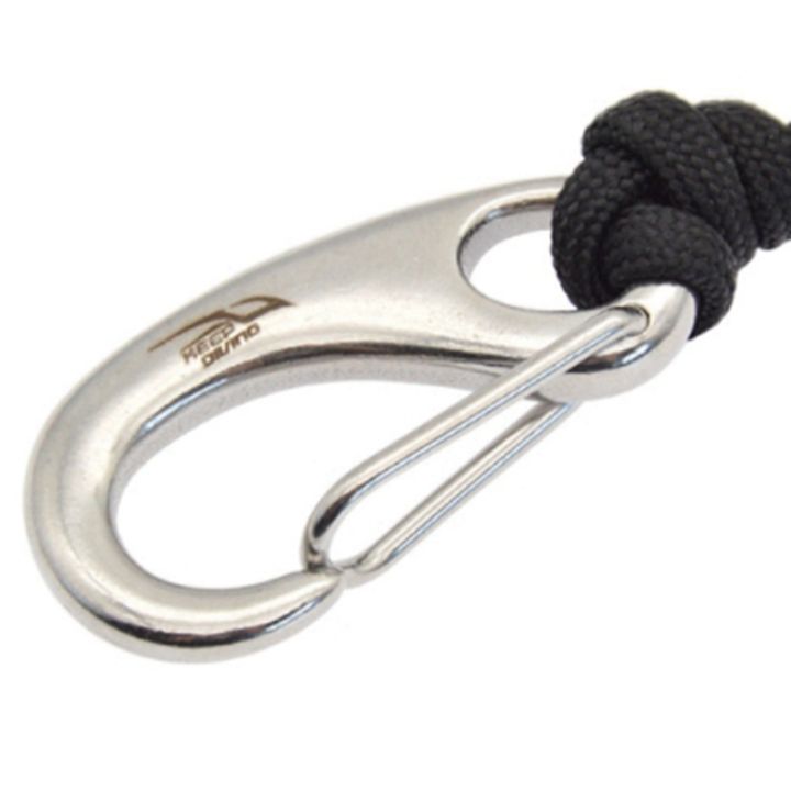 3x-keep-diving-scuba-diving-double-dual-stainless-steel-reef-drift-hook-with-line-and-clips-hook-black