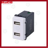 ราคาถูกราคา คุ้มค่า เต้ารั USB HACO 1 ช่อง AP-USB2 / 2 แอมแปร์ สีขาว คุ้มค่าสำหรัเงิน  แผงวงจรหรือชิ้นส่วนแผงวงจร อุปกรณ์ระบบไฟฟ้า