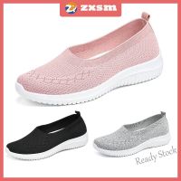 【Ready Stock】 ❆ C40 Womens shoes 2022 new foreign trade womens shoes breathable Flyknit shoes soft bottom cross-border large size cloth shoes casual mom shoes