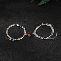 [COD] 2022 Amazons new heart-to-heart bracelet pair and fashion Cuban chain love magnet