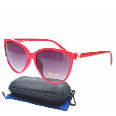 แว่นตาแฟชั่น หรู แว่นกันแดด UV400 กรองแว่นสีแดงสด เลนส์การ์เดียน 2018C08