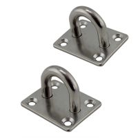 2PCS 304 Edelstahl Platz Tür Schnalle Sonnensegel Zubehör Suspension Auge Platte Boot Schnalle