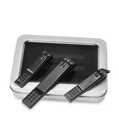 Black Stainless Steel Nail Clippers Set Nail Manicure Trimmer Tools Anti-splash Nail s Oblique Nail Clipper