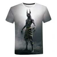 【Feb】 2022 popular products T-shirt fashion anubis God of death 3D print white T-shirt Street large men 39;s T-shirt trend