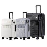 ZT Luggage กระเป๋าเดินทาง 20 นิ้วสามารถชาร์จได้ด้วย USB,กระเป๋าเดินทางธุรกิจสำหรับผู้ชายแบบเปิดด้านหน้าแบบใหม่,กุญแจรหัสรักษาความปลอดภัย TSA