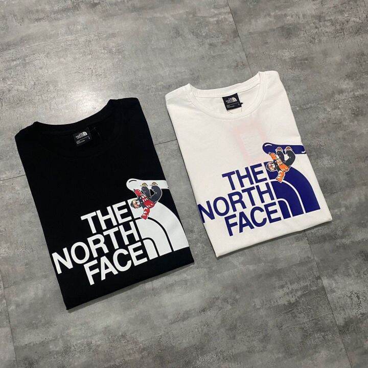 การผ่อนคลายด้วยคุณภาพสูงหน้าทิศเหนือบ้านขนาดใหญ่ทรงหลวมแขนเสื้อแขนสั้นคอกลมหลวมหลาตัวใหญ่ฤดูร้อนเสื้อยืดคู่รักใส่สบายเสื้อยืดผ้าฝ้าย100