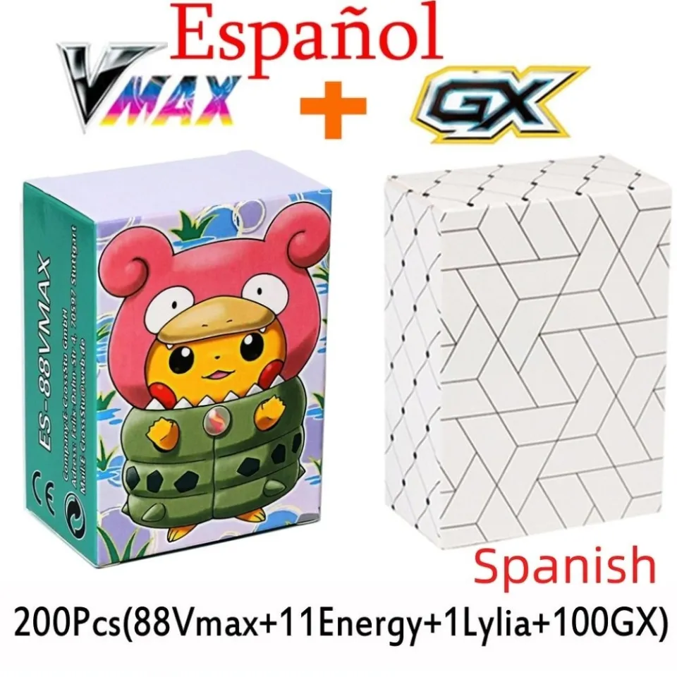 50-100Pcs Spanish Pokemon Card 100VMAX 100 GX Best Selling Children Battle  Desktop Game Tag Team Shining cartas pokemon Card Toy