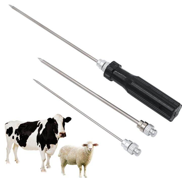 Stainless Steel Livestock Cattle Pig Trocar Needle Tool,Veterinary