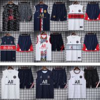 ♠❦◊ 2022 2023 Paris Pre-match uniform Training uniform vest PSG Adult suit Top shorts sleeve Jersey