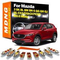 โคมไฟในบ้าน MDNG Canbus สำหรับ Mazda 3 BK BL BM BN 6 GG G GH GJ GL CX3 CX5 CX7 CX9 MX-5 Miata หลอดไฟเบรกชุดไฟเก๋ง LED