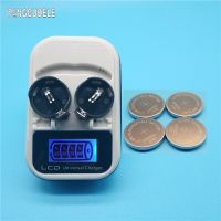 NEW Charger+4PCSLIR2032 Button Battery , Rechargeable LIR2032 LIR2025 LIR2016 3.6V , LED Battery Charger Display, USB I