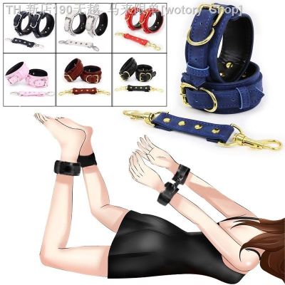 【CW】◘  BDSM Leather Handcuff Wrist Ankle Cuffs Collar Restraints Sex for Couples Bondage Chastity Harness Erotic Accessories
