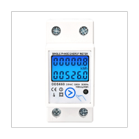 Din Rail Digital Single Phase Reset Zero Energy Meter White Energy Meter KWh AC220V Electric Meter LCD Digital Energy Electric Meter
