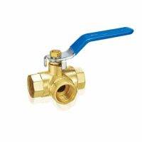 1/2 DN15 BSP Brass Ball Valve T Type Three Way Connection