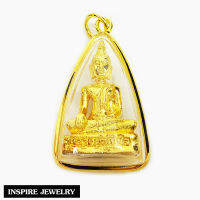 Inspire Jewelry ,จี้หลวงพ่อทันใจ เลี่ยมกรอบทอง 24K กันน้ำ พร้อมถุงกำมะหยี่