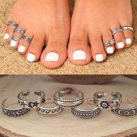 【YF】✾►  European And Carved Hollow Multi-element 7-piece Foot Set Rings