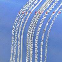 [MM75] Resgular Designs Option 1 PC 16 Inches Fine 925 Sterling SilverNecklace Chains With Lobster Clasps Set For DIY