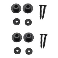 4Pcs Mushroom Head Guitar Strap Buttons Strap for Electric Acoustic Guitar Bass Parts,Black