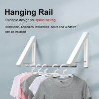 Clothes Rail Hanging Rack White Heavy Duty With Screws Storage Utility Room Carbon Steel Drilling Wall Mounted Foldable Wardrobe