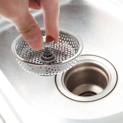 Stainless Steel Mesh Sink Plug Filter Bathroom Kitchen Basin Drain Stopper Filter Accessory