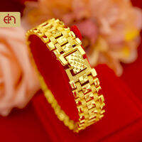 สร้อยข้อมือผู้ชาย Chunky Fortune Gold Band กว้าง16มม. สายทอง Hip Hop Chains For Men, Boys, Boss