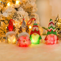 FAL Lighting Christmas Tree Ornament Knitted Gnome Doll Faceless Elf Night Light Seasonal Dwarf Home Decor Gift For Kids