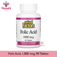 Natural Factors, Folic Acid, 1,000 mcg, 90 Tablets