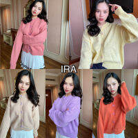 BY IRA  ซื้อในไลฟ์ลด50% (1043) POMPOM cardigan (ครบสีแล้ว!) สีเรียบ คาร์ดิแกนไหมพรมผ้านุ่มนิ่ม งานตามหา กระดุมใหญ 912