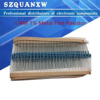 100pcs 1/4W 1R 22M 1 Metal film resistor 100R 220R 1K 1.5K 2.2K 4.7K 10K 22K 47K 100K 100 220 1K5 2K2 4K7 ohm resistance