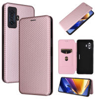 Xiaomi Poco F4 GT / Redmi K50 Gaming Case, EABUY Carbon Fiber Magnetic Closure with Card Slot Flip Case Cover for Xiaomi Poco F4 GT / Redmi K50 Gaming