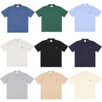 Available Ami Paris Embroidered Small Love Polo Shirt Short-Sleeved Casual Cotton T-Shirt For Men And Women